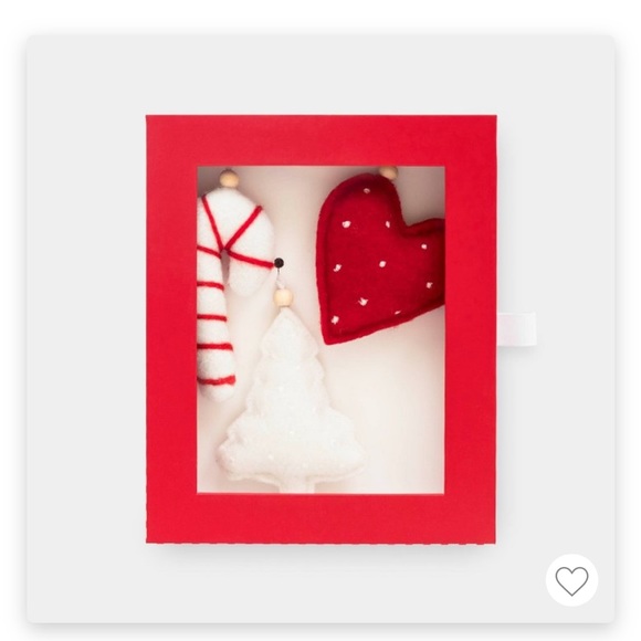 Sugar Paper Felt Gift Topper Set Red White New - Picture 6 of 6